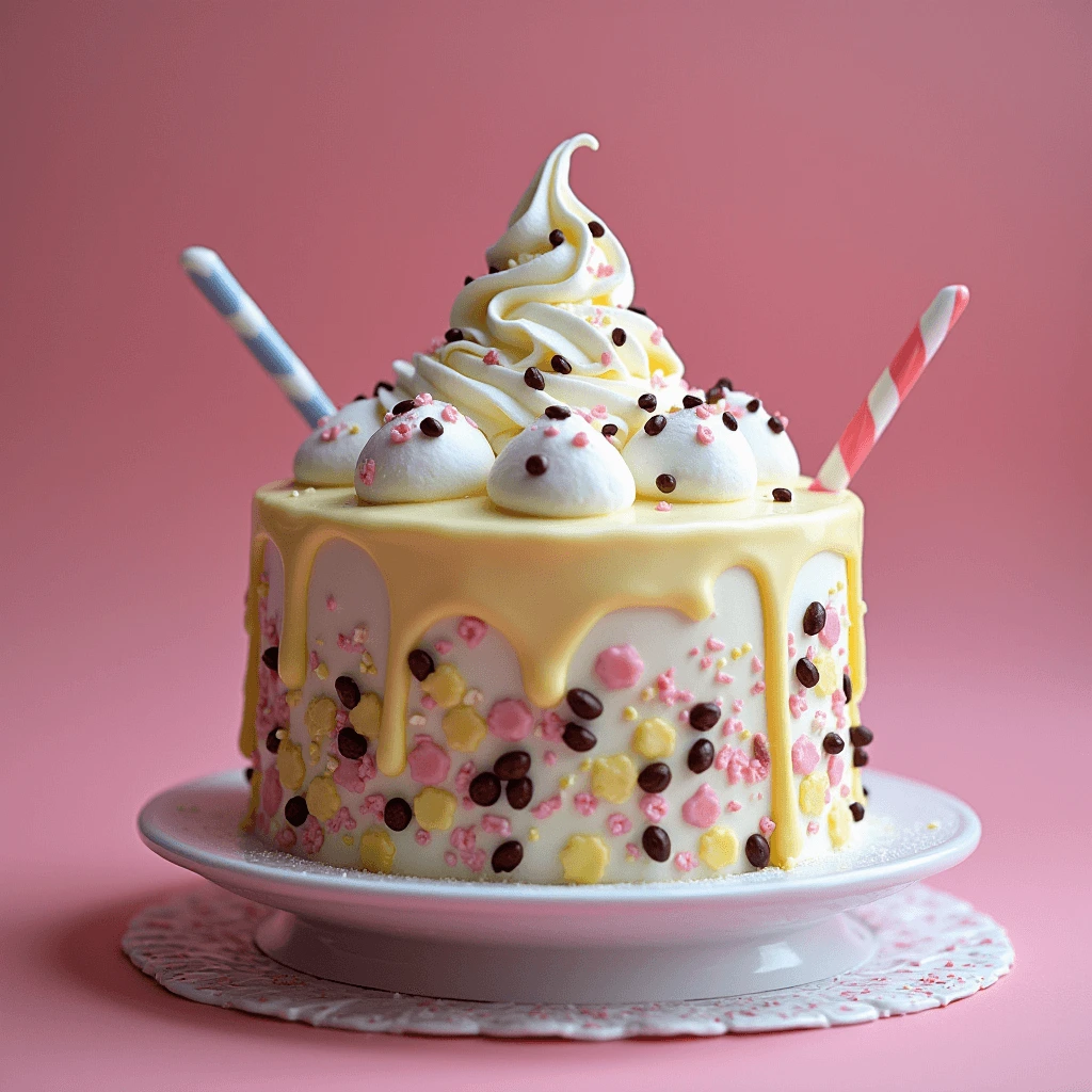 Carvel Ice Cream Cake with chocolate crunchies and fudge layers