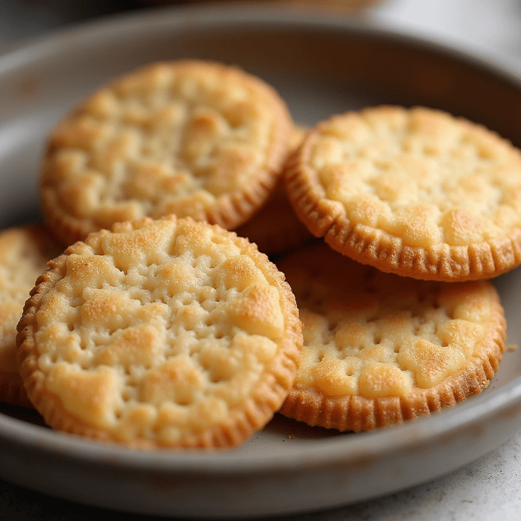 Stack of crispy wafer cookies with chocolate and vanilla filling.